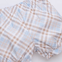 Padgett Plaid Short Set, Tan
