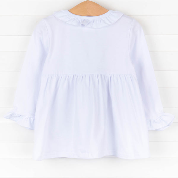 Go Long Applique Shirt, White