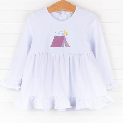 Glamping Gal Embroidered Top, White