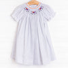 Spooky Spider Smocked Dress, Black Bitty Dot