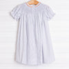 Spooky Spider Smocked Dress, Black Bitty Dot