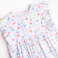 Waves Go By Dress, Blue