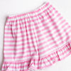 Seahorses and Sunshine Smocked Ruffle Short Set, Pink Stripe