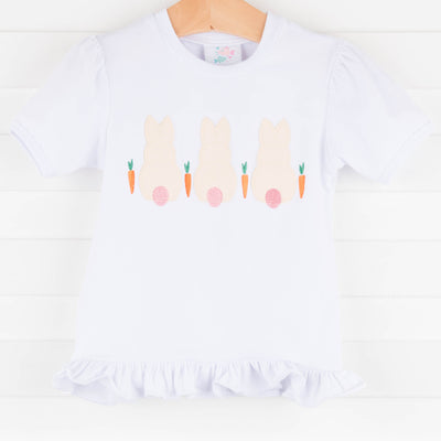 Too Cute Tails Ruffle Top, White