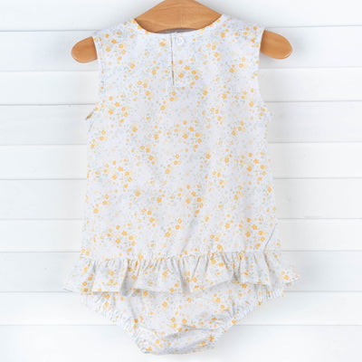 Daisy Garden Diaper Set, Yellow