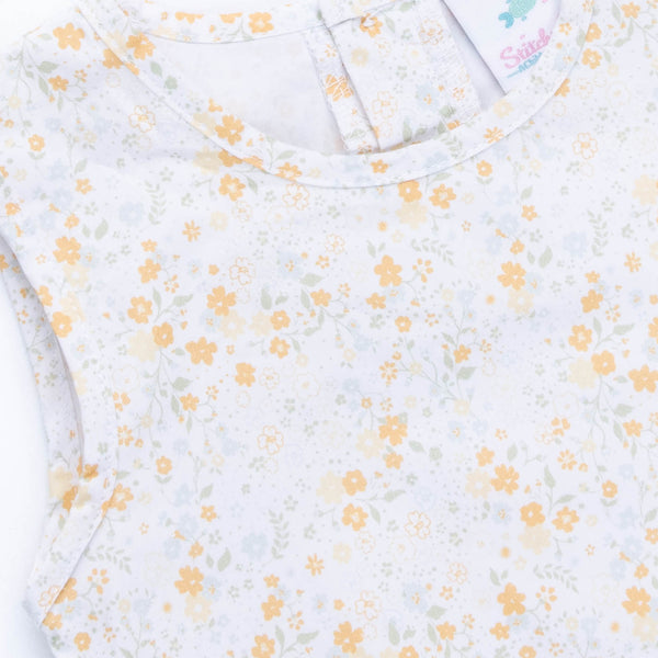 Daisy Garden Diaper Set, Yellow