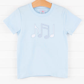 Music Time Applique Shirt, Blue