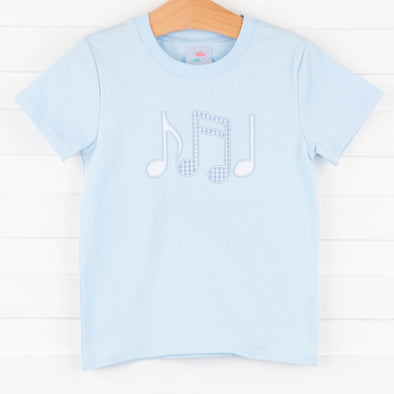 Music Time Applique Shirt, Blue