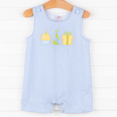 Birthday Favorites Romper, Blue