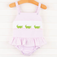 Chomp! Chomp! Smocked One Piece, Pink