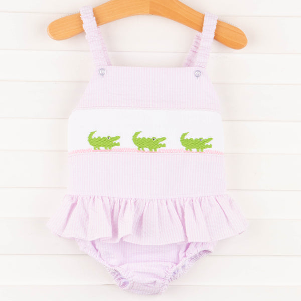 Chomp! Chomp! Smocked One Piece, Pink