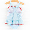 Crabby Critter Smocked One Piece, Blue