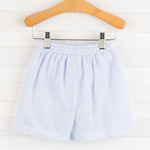 Chomp! Chomp! Smocked Swim Trunks, Blue