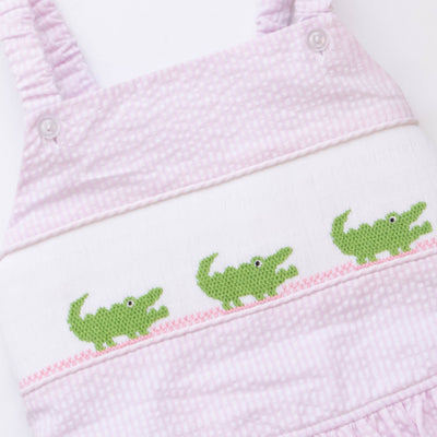 Chomp! Chomp! Smocked One Piece, Pink