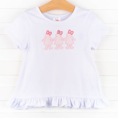 Hand In Hand Applique Shirt, White