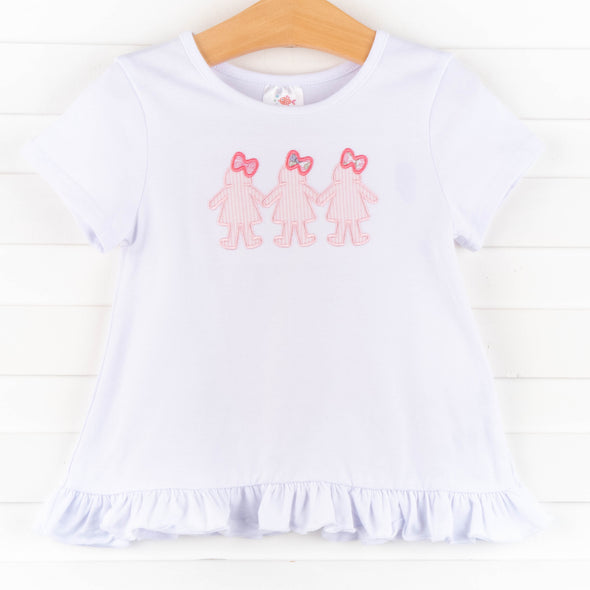 Hand In Hand Applique Shirt, White