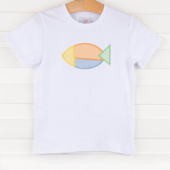 Fin-tastic Friend Applique Shirt, White