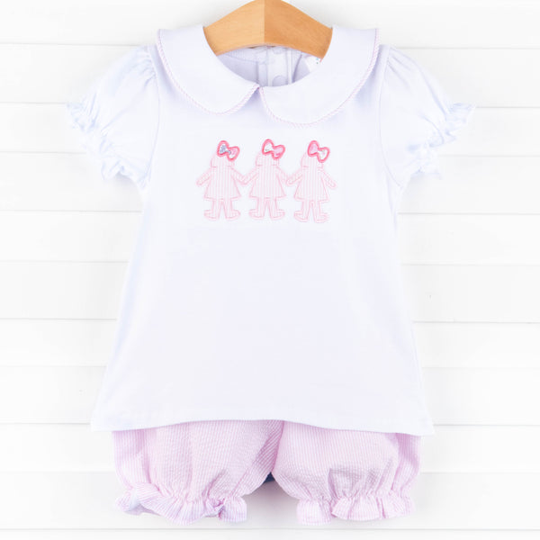 Hand In Hand Bloomer Set, White