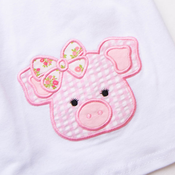 Precious Pig Dress, White