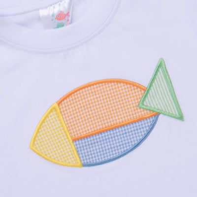 Fin-tastic Friend Applique Shirt, White