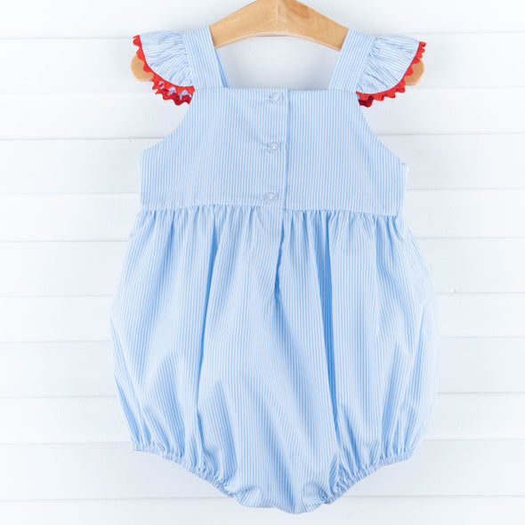 Oh My Stars Smocked Bubble, Blue