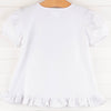 Sweet Freedom Ruffle Applique Shirt, White