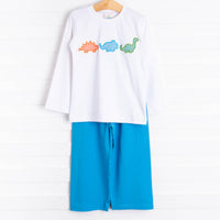 Dino Friends Pant Set, Blue