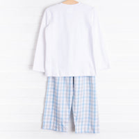 Pawcious Pant Set, Blue Plaid