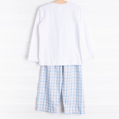 Pawcious Pant Set, Blue Plaid