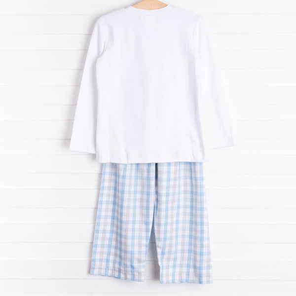 Pawcious Pant Set, Blue Plaid