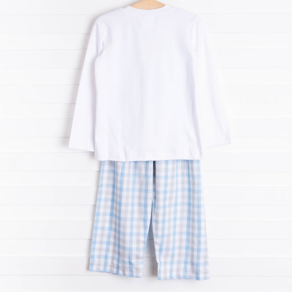 Pawcious Pant Set, Blue Plaid