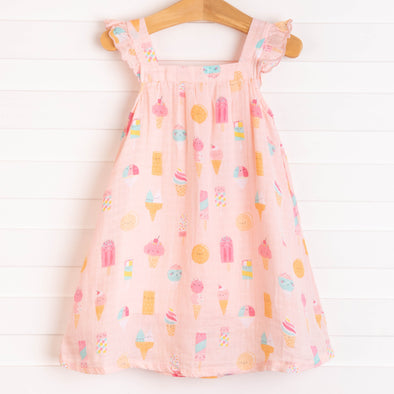 Angel Dear Ice Cream Muslin Sundress, Pink