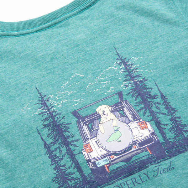 Properly Tied Catch A Ride Long Sleeve Shirt, Hunter Green