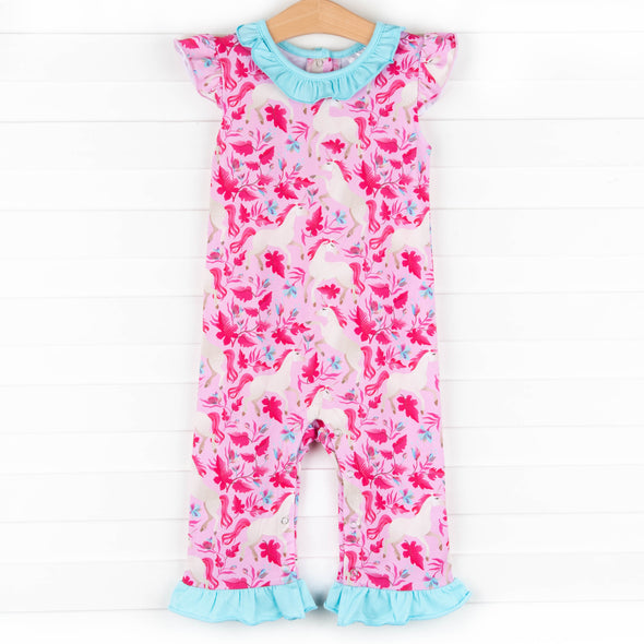 Little Dreamer Ruffle Romper, Pink