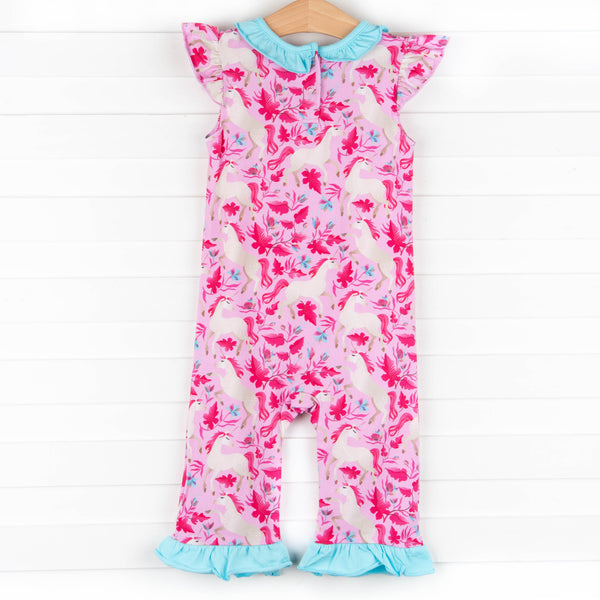 Little Dreamer Ruffle Romper, Pink
