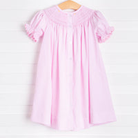 Birthday Smocked Dress, Pink