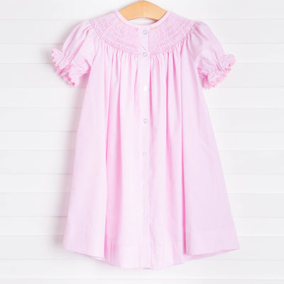 Birthday Smocked Dress, Pink