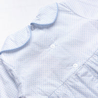 Birthday Smocked Bubble, Blue Bitty Dot