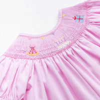 Birthday Smocked Dress, Pink