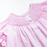 Birthday Smocked Dress, Pink