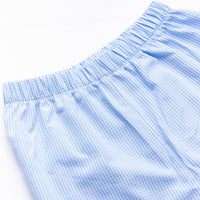 Puppy Smocked Pant Set, Blue