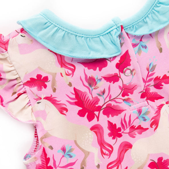 Little Dreamer Ruffle Romper, Pink