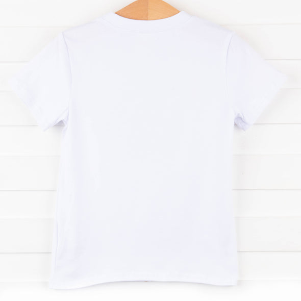 Rain or Shine Applique Shirt, White