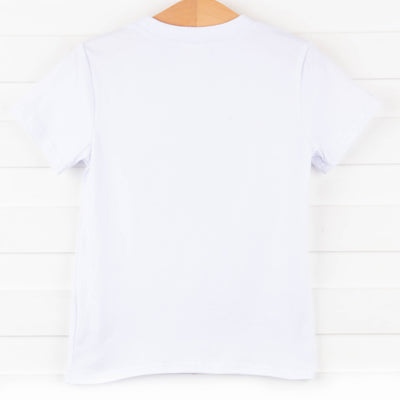 Tugboat Captain Applique Shirt, White