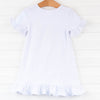 Clover Cutie Applique Dress, White