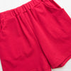 Elephant Applique Short Set, Crimson