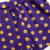 Louisiana Applique Paw Print Short Set, Purple