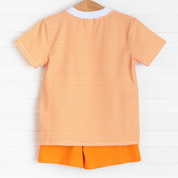 Tennessee Short Set, Bright Orange Stripe