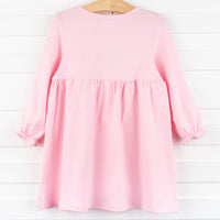 Lucky Pup Applique Dress, Pink