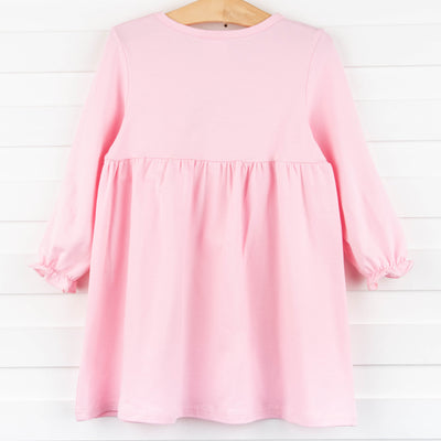 Lucky Pup Applique Dress, Pink